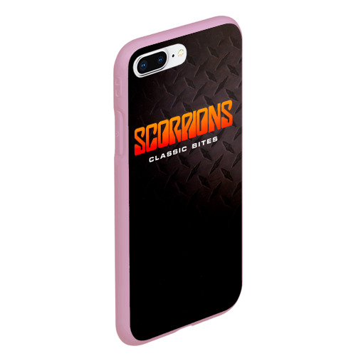 Чехол для iPhone 7Plus/8 Plus матовый Classic Bites - Scorpions, цвет розовый - фото 3