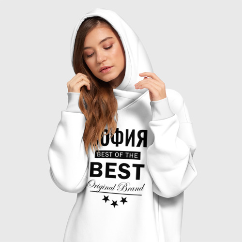 Платье-худи хлопок София best of the best, цвет белый - фото 3