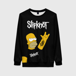 Женский свитшот 3D Slipknot Гомер Рокер, Simpsons