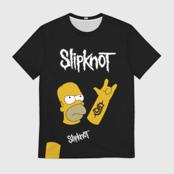 Мужская футболка 3D Slipknot Гомер Рокер, Simpsons