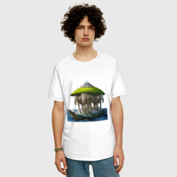 Мужская футболка хлопок Oversize Three elephants and a turtle - фото 2