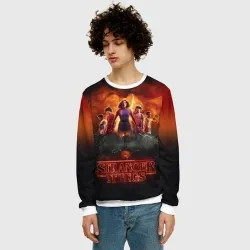 Мужской свитшот 3D Очень странные дела Stranger things - фото 2