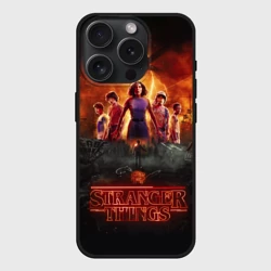 Чехол силиконовый для Apple iPhone 15 Pro Мax матовый Очень странные дела Stranger things