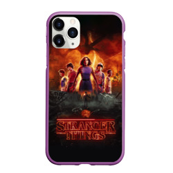 Чехол для iPhone 11 Pro Max матовый Очень странные дела Stranger things