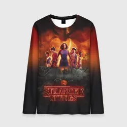 Мужской лонгслив 3D Очень странные дела Stranger things