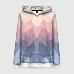Женская толстовка 3D на молнии Полигональная свежесть 2022