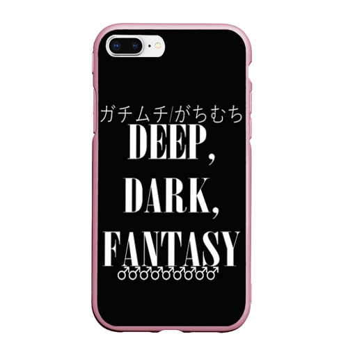 Чехол для iPhone 7Plus/8 Plus матовый Глубокие темные фантазии Иероглифы, цвет розовый