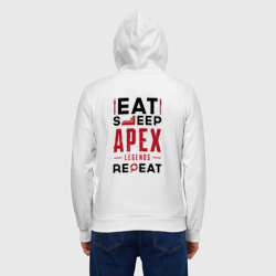 Мужская толстовка на молнии хлопок Надпись: Eat Sleep Apex Legends Repeat - фото 2