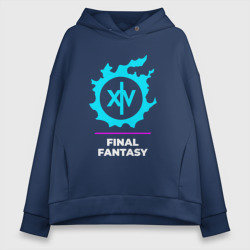 Женское светящееся худи Символ Final Fantasy в неоновых цветах