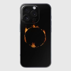 Чехол для iPhone 16 Pro Max силиконовый с защитой камеры Знак тьмы из Dark Souls