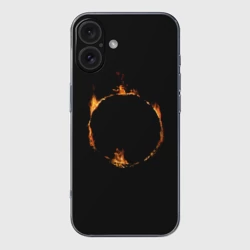 Чехол для iPhone 16 силиконовый с защитой камеры Знак тьмы из Dark Souls