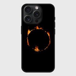 Чехол силиконовый для Apple iPhone 15 Pro Мax матовый Знак тьмы из Dark Souls