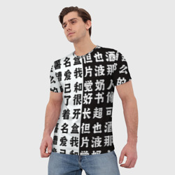 Мужская футболка 3D Японские иероглифы Япония Tokyo - фото 2