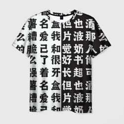 Мужская футболка 3D Японские иероглифы Япония Tokyo