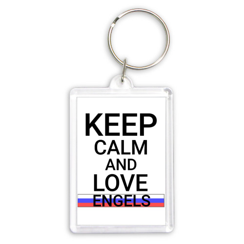 Брелок прямоугольный 35*50 Keep calm Engels (Энгельс)