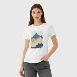 Женская футболка хлопок Две медведя на скале - фото 2