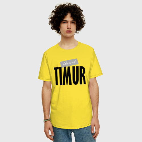 Мужская футболка хлопок Oversize Нереальный Тимур Unreal Timur, цвет желтый - фото 3
