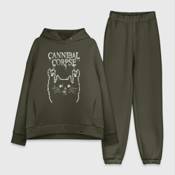 Женский костюм хлопок Oversize Cannibal Corpse Рок кот