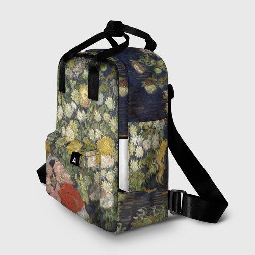 Женский рюкзак 3D с принтом VAN GOGH | Винсент ван Гог Букет цветов в вазе, фото на моделе #1