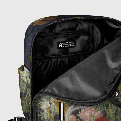 Женский рюкзак 3D с принтом VAN GOGH | Винсент ван Гог Букет цветов в вазе, фото #5