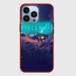 Чехол для iPhone 13 Pro Stellaris космический корабль на фоне астероидов