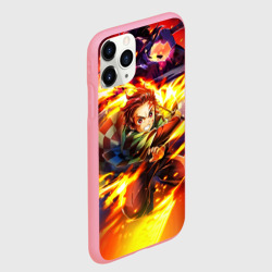 Чехол для iPhone 11 Pro Max матовый Клинок, рассекающий демонов Demon Slayer - фото 2