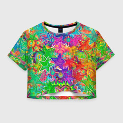 Женская футболка Crop-top 3D Color starfall