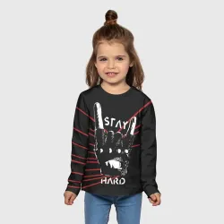 Детский лонгслив 3D Stay hard - фото 2