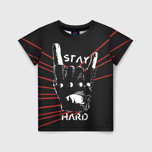 Детская футболка 3D Stay hard, цвет 3D печать