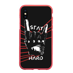 Чехол для iPhone XS Max матовый Stay hard