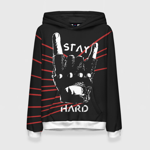 Женская толстовка 3D Stay hard, цвет 3D печать