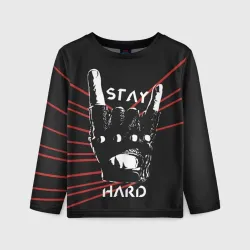 Детский лонгслив 3D Stay hard