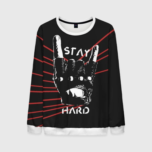 Мужской свитшот 3D Stay hard