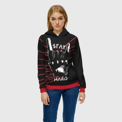 Женская толстовка 3D Stay hard - фото 2