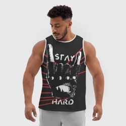 Мужская спортивная майка 3D Stay hard - фото 2