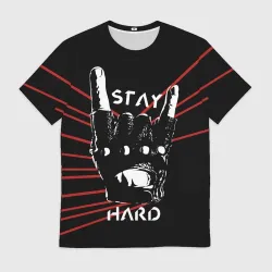 Мужская футболка 3D Stay hard