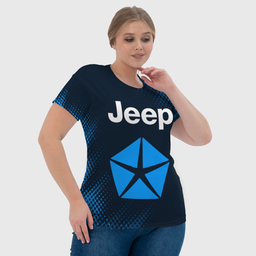 Женская футболка 3D Jeep + Абстракция, цвет 3D печать - фото 6