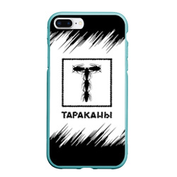 Чехол для iPhone 7Plus/8 Plus матовый Тараканы штрихи на белом фоне