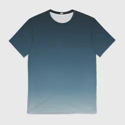 Мужская футболка 3D Gradient shades of blue