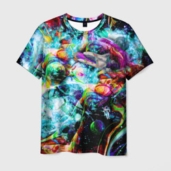 Мужская футболка 3D Красочный космос