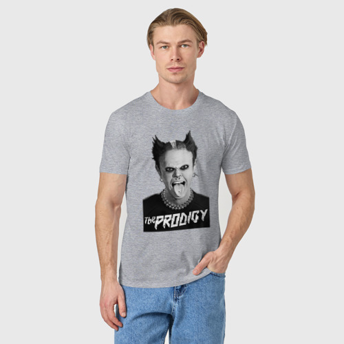 Мужская футболка хлопок The Prodigy - firestarter, цвет меланж - фото 3