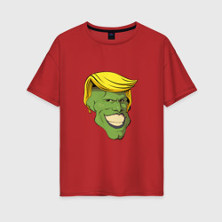 Женская футболка хлопок Oversize Трамп - Маска