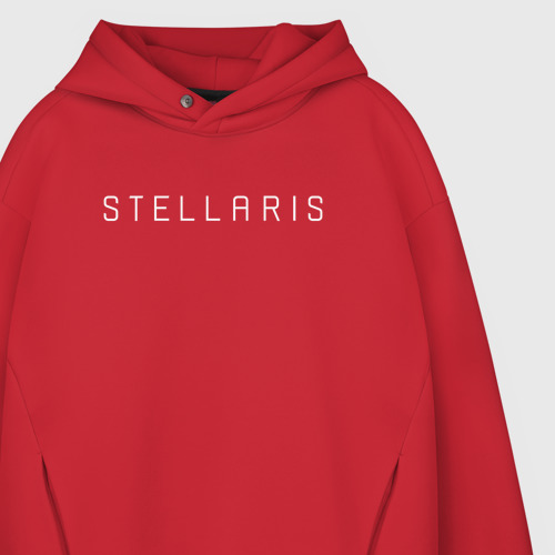 Мужское худи Oversize хлопок Stellaris White Logo, цвет красный - фото 4