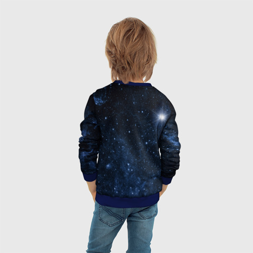Детский свитшот 3D с принтом Stellaris | Black Hole | Logo, вид сзади #2