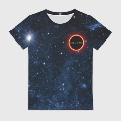Женская футболка 3D Stellaris Black Hole Logo