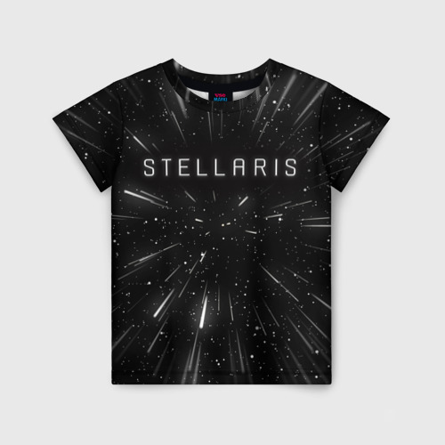 Детская футболка 3D Stellaris warp, цвет 3D печать