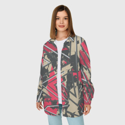 Женская рубашка oversize 3D Камуфляжный паттерн - фото 2