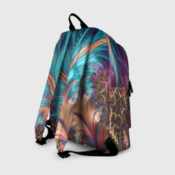 Рюкзак с принтом Floral composition Цветочная композиция для любого человека, вид сзади №1. Цвет основы: белый
