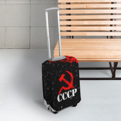 Чехол для чемодана 3D СССР - серп и молот - крапинки - фото 2