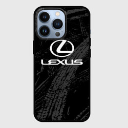 Чехол для iPhone 13 Pro Lexus - следы шин